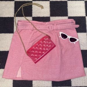 NWT Pink Tweed Mini-Skirt 🤍🖤